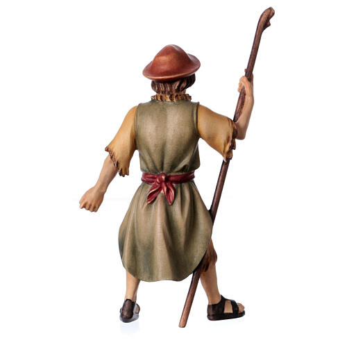 Figura pastor puxando para presépio Original madeira pintada Val Gardena 10 cm 8