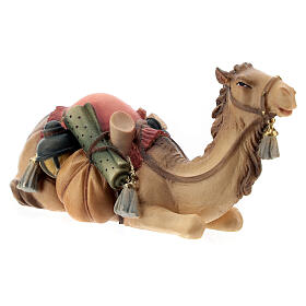 Lying camel Original Nativity Scene in painted wood from Valgardena 10 cm