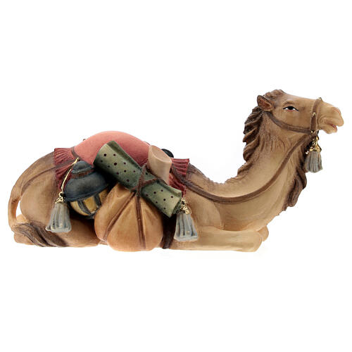 Lying camel Original Nativity Scene in painted wood from Valgardena 10 cm 1