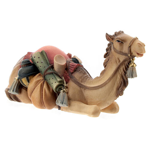 Lying camel Original Nativity Scene in painted wood from Valgardena 10 cm 2