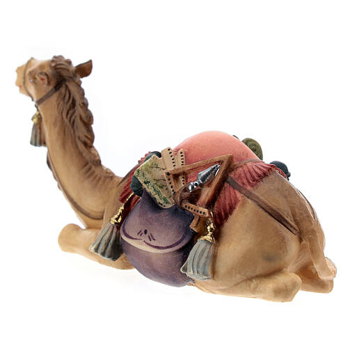 Lying camel Original Nativity Scene in painted wood from Valgardena 10 cm 4