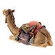 Camello tumbado madera belén Original madera pintada Val Gardena 10 cm s4