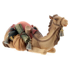 Camel Laying Down, 10 cm Original Nativity model, in painted Valgardena wood