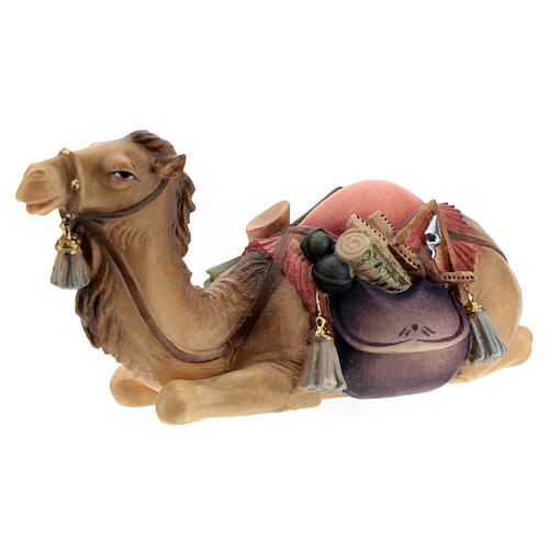 Camel Laying Down, 10 cm Original Nativity model, in painted Valgardena wood 3