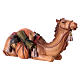 Camello tumbado madera belén Original madera pintada Val Gardena 12 cm s3