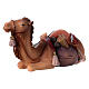 Camelo deitado madeira pintada Val Gardena presépio Original 12 cm s2