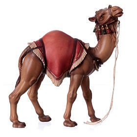 Standing camel for Original Nativity Scene of 10 cm, Val Gardena painted wood