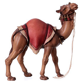 Cammello in piedi legno presepe Original legno dipinto Valgardena 12 cm
