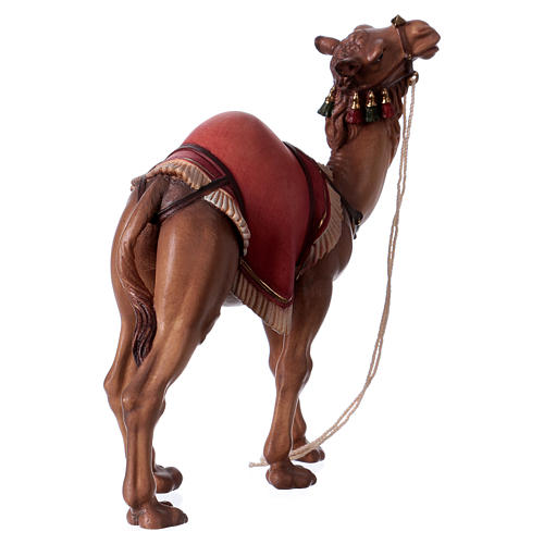 Camelo de pé para presépio Original madeira pintada Val Gardena com figuras altura média 12 cm 4