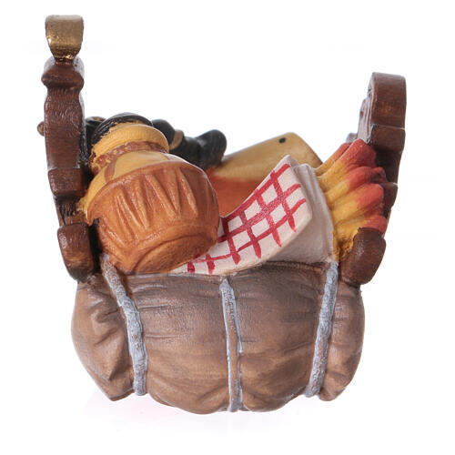 Sattel für Kamel stehend, Holz coloriert, für 10 cm Original-Krippe, Grödner Kunsthandwerk 2