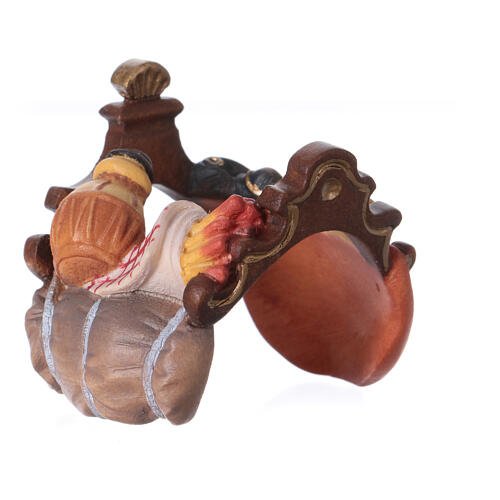 Sattel für Kamel stehend, Holz coloriert, für 10 cm Original-Krippe, Grödner Kunsthandwerk 8