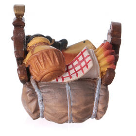 Sella per cammello in piedi legno presepe Original legno dipinto Valgardena 10 cm