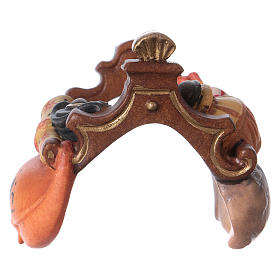 Sella per cammello in piedi legno presepe Original legno dipinto Valgardena 12 cm