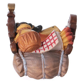 Sela para camelo para presépio Original madeira pintada Val Gardena com figuras altura média 12 cm