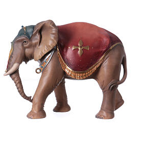Elefante de pie madera belén Original madera pintada Val Gardena 10 cm