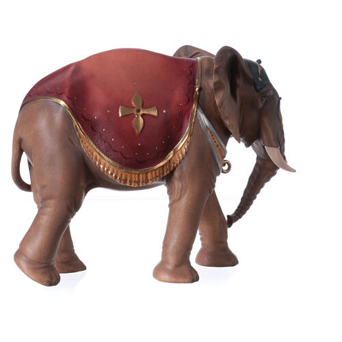 Elefante de pie madera belén Original madera pintada Val Gardena 10 cm 7