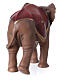 Elefante de pie madera belén Original madera pintada Val Gardena 10 cm s9