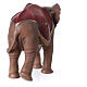 Éléphant debout bois crèche Original bois peint Val Gardena 10 cm s9