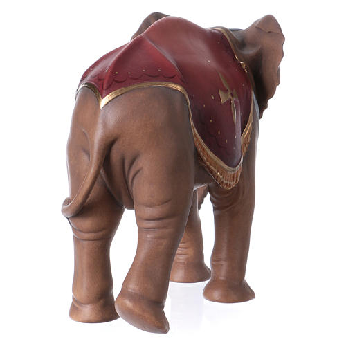 Elefante de pie madera belén Original madera pintada Val Gardena 12 cm 5