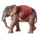 Elefante de pie madera belén Original madera pintada Val Gardena 12 cm s1