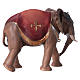 Elefante de pie madera belén Original madera pintada Val Gardena 12 cm s4