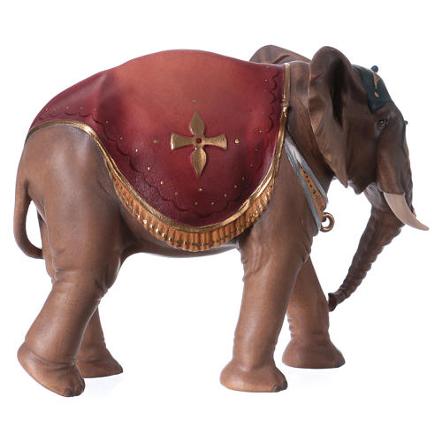 Elefante in piedi legno presepe Original legno dipinto Valgardena 12 cm 4