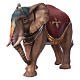 Elefante in piedi legno presepe Original legno dipinto Valgardena 12 cm s2