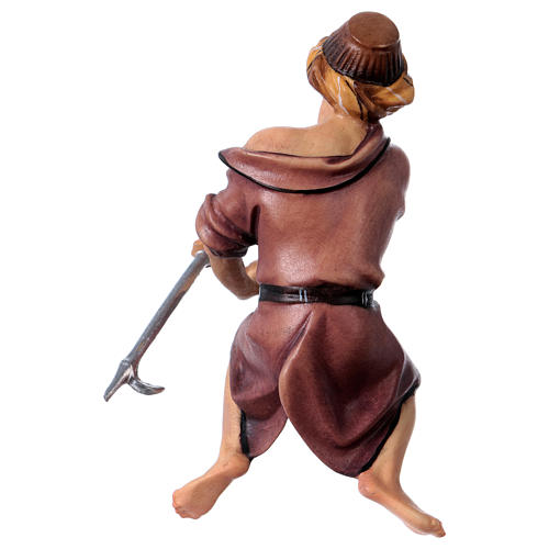 Elefantiere seduto legno presepe Original legno dipinto Valgardena 12 cm 4