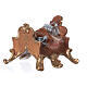 Sella gioielli per elefante in piedi legno presepe Original legno Valgardena 10 cm s5