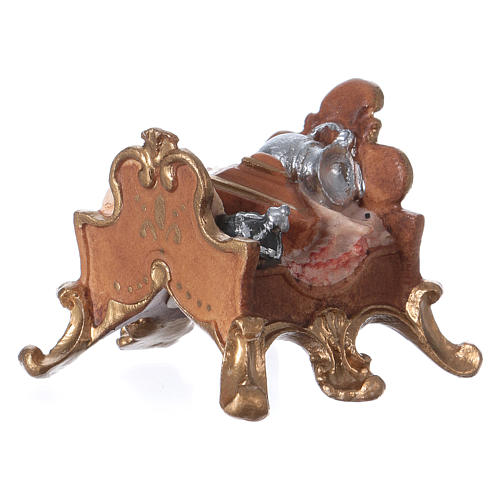 Elephant saddle with goods for Original Nativity scene in painted wood, Valgardena 12 cm 3