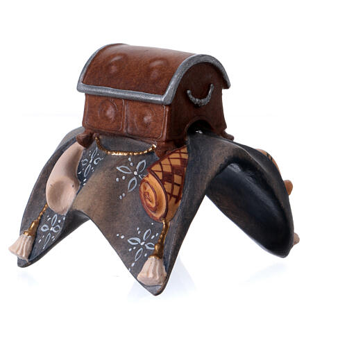 Saddle with bags for standing elephant, painted wood, Val Gardena Original Nativity Scene of 10 cm 5