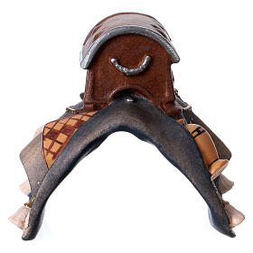 Silla equipaje para elefante de pie belén Original madera pintada Val Gardena 12 cm