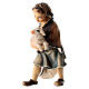 Enfant avec agneau crèche Original bois peint Val Gardena 10 cm s2