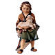 Bambino con agnello presepe Original legno dipinto Valgardena 12 cm s1