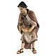 Shepherd with goat, 10 cm Original Nativity model, in painted Valgardena wood s1