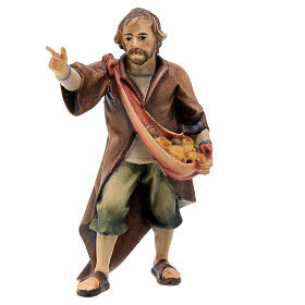 Pastore indicante presepe Original legno dipinto Valgardena 10 cm
