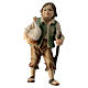Bambino con oca presepe Original legno dipinto Valgardena 10 cm s1