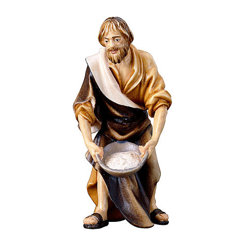 Pasterz z solą szopka Original drewno malowane Val Gardena 10 cm 1