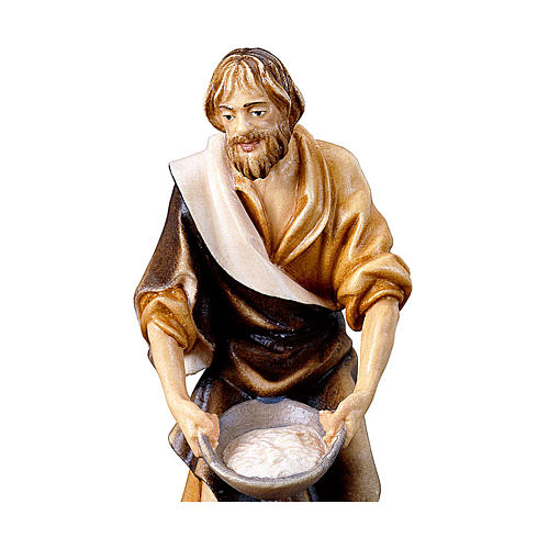 Pasterz z solą szopka Original drewno malowane Val Gardena 10 cm 2