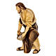 Shepherd with Salt Figurine, 10 cm Original Nativity model, in painted Valgardena wood s3