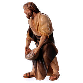 Peasant with Salt, 12 cm Original Nativity model, in painted Valgardena wood