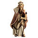 Old Shepherd with Walking Stick, 10 cm Original Nativity model, in painted Valgardena wood s2
