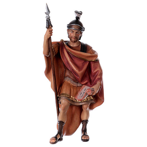 Soldat romain armé crèche Original bois peint Val Gardena 12 cm 1