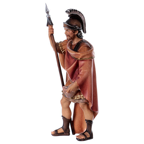 Soldat romain armé crèche Original bois peint Val Gardena 12 cm 2