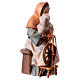Old Woman with Spinning Wheel, 12 cm Original Nativity model, in painted Valgardena wood s3