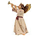 Angel Playing Trumpet, 10 cm Original Nativity model, in painted Valgardena wood s2