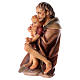 Pastore inginocchiato con bambino presepe Original legno Valgardena 12 cm s2