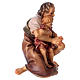 Shepherd Kneeling Holding Child, 12 cm Original Nativity model, in painted Valgardena wood s3