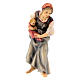 Kobieta ze wsi z noworodkiem szopka Original drewno malowane Val Gardena 10 cm s2