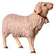 Mouton avec clochette au cou crèche Original bois peint Val Gardena 12 cm s2